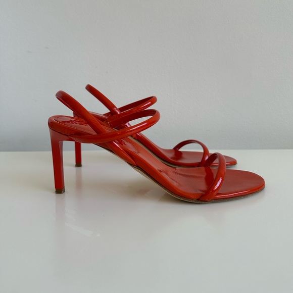 Dear Frances tomato red dash sandals strappy heels - Picture 1 of 9